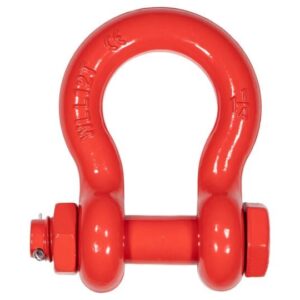 1-1/4" Bolt-Type Galvanized Red Shackle Anchor w/ Safety Screw Pin - 12 Ton WLL