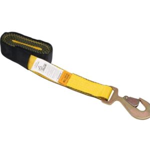 2" x 12' Wheel Lift Strap w/ Flat Snap Hook & Cordura Wear Sleeve