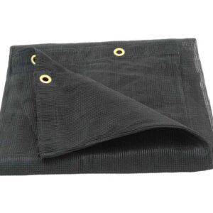 Black 90 % Shade Mesh Tarp With Grommet - 4Oz Knitted Mesh
