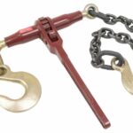 Ratchet Pro Binder w/ 3/8 Inch Grab & 1/2 Inch Sling Hook, 3/8 Inch x 2 ft. G80 Chain & 1/2 Inch Sling Hook