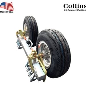 Collins Hi-Speed Towing Dolly PRO Set w/ 5.70"-D Tires, Aluminum Cross Rails, Greasable Hubs, & Pry Bar - 4,280 lbs Capacity